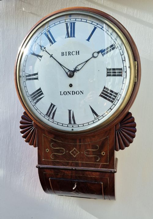 Birch of London, Georgian Fusee Wall Dial Clock