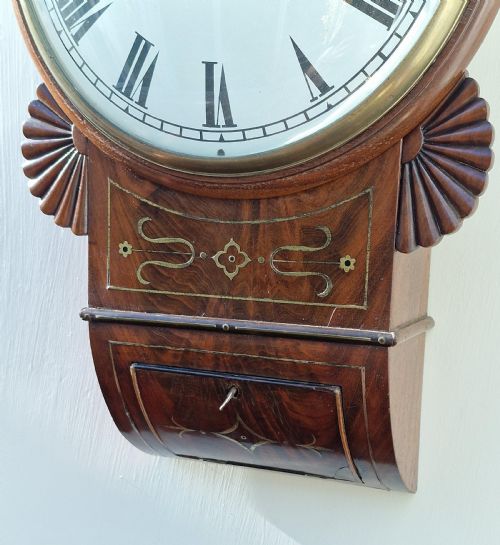 fig 1. Birch of London, Georgian Fusee Wall Dial Clock