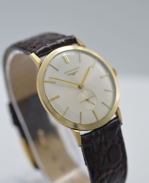 fig 2. 1965 Longines 9K Gold Wristwatch with Box