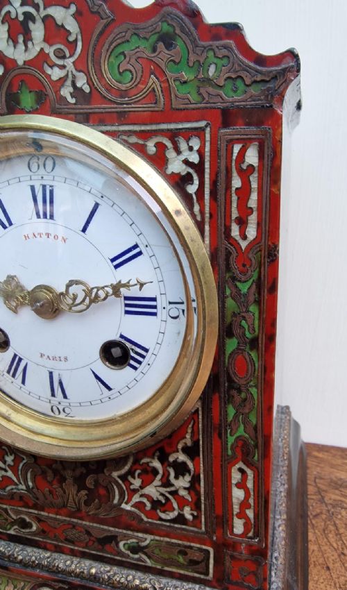 fig 1. Hatton, Paris, Small Inlaid Mantel Clock