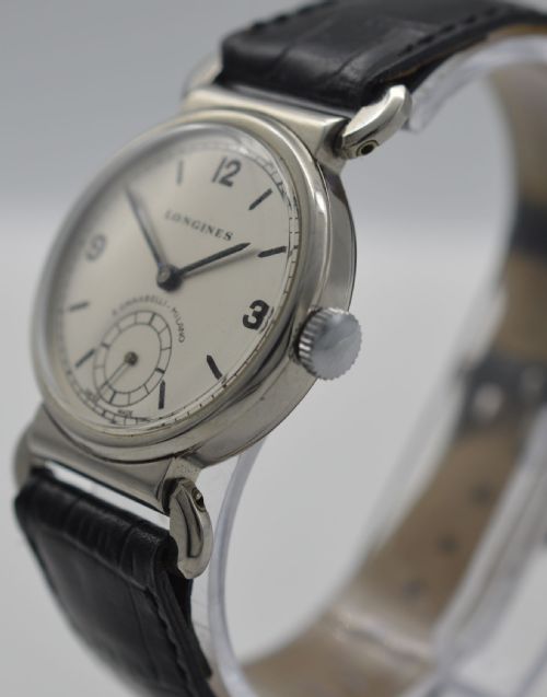 fig 2. 1937 Longines Stainless Steel Wristwatch