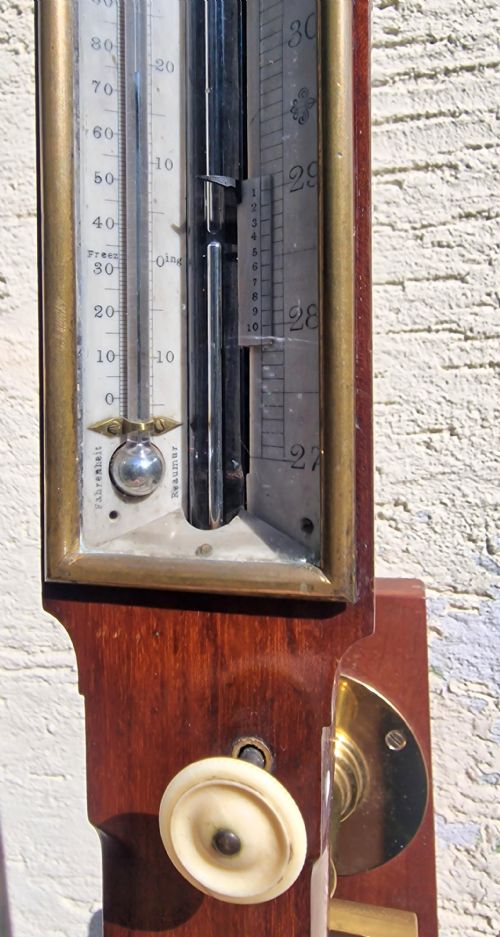 BATE OF LONDON MARINE STICK BAROMETER - ADDITIONAL PHOTO 4