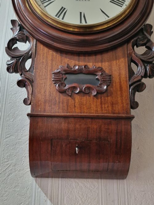 fig 1. Edward Hardy of Wells Twin Fusee Dial Wall Clock