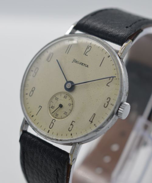 fig 1. 1941 Helvetia 'Bauhaus' Style Wristwatch