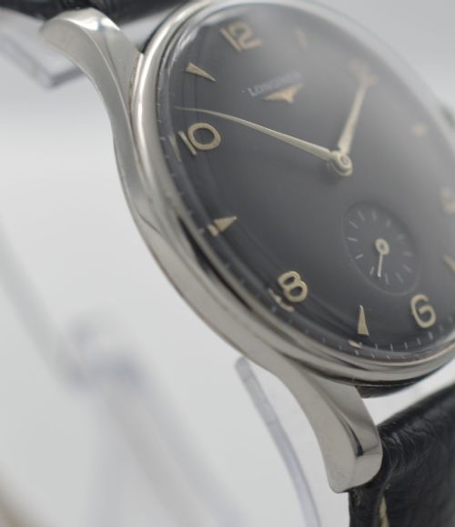 fig 1. 1958 Longines Stainless Steel Wristwatch