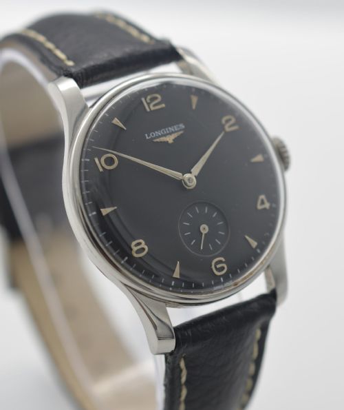 fig 2. 1958 Longines Stainless Steel Wristwatch
