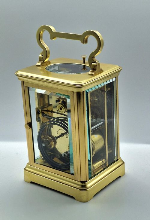 fig 1. A Striking & Repeating Carriage Clock & Box