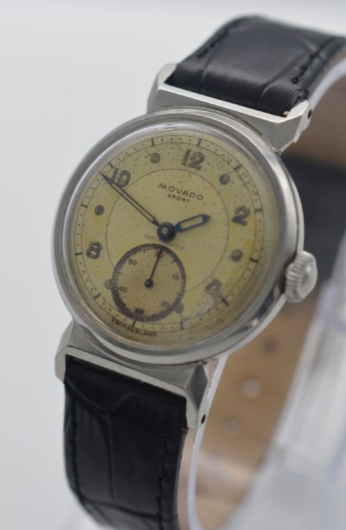 fig 1. 1940s Movado Sport 'Hooded Lugs'