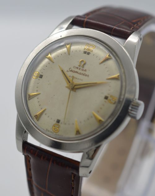 fig 1. 1951 Omega Seamaster Automatic 'beefy lugs' Wristwatch