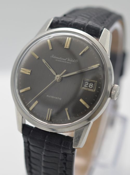 fig 1. 1970 IWC Stainless Steel Automatic Wristwatch