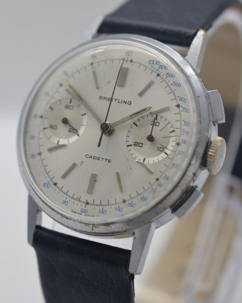 fig 1. 1968 Breitling Cadette Chronograph Wristwatch
