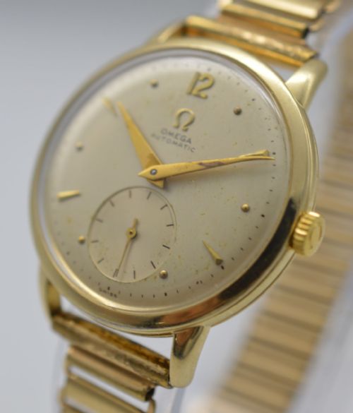 fig 1. 1950 Omega Automatic 'Bumper' Wristwatch