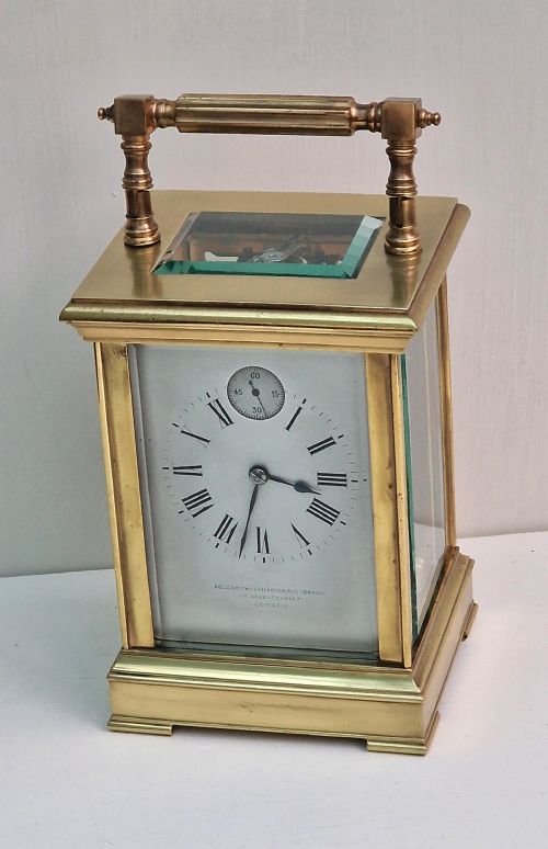 fig 1. A Rare Seconds Dial Carriage Clock