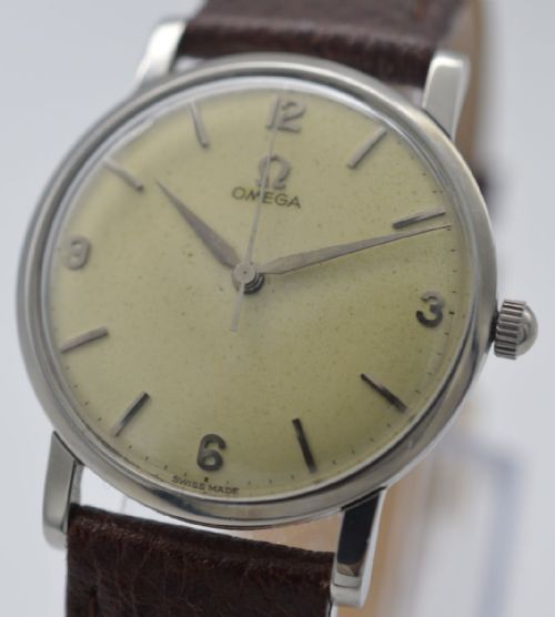 fig 1. 1958 Omega Stainless Steel Wristwatch