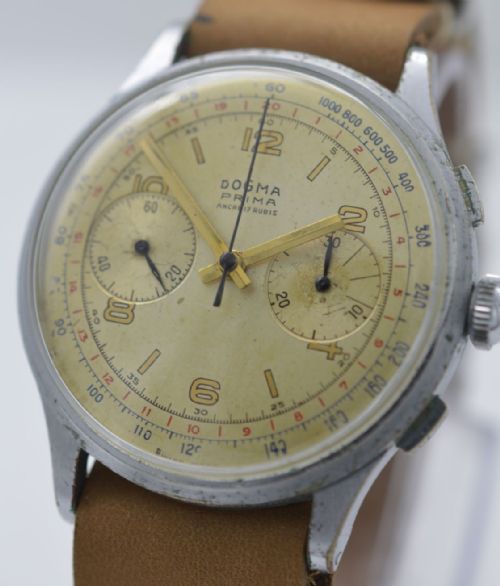 fig 2. 1950s Dogma Chronograph Wristwatch