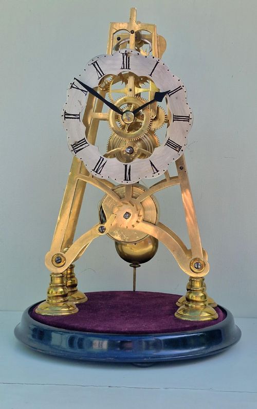fig 1. An Edwardian Skeleton Clock