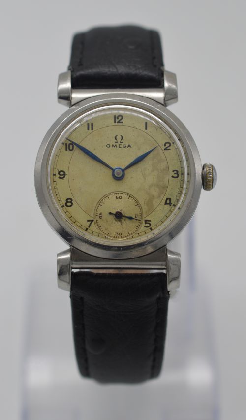 1937 Omega 'Scarab' Cased, Fancy Lugs Wristwatch