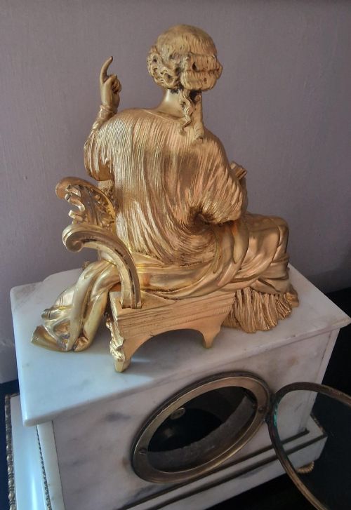 fig 1. Berger, Paris Gilt Figural Mantel Clock