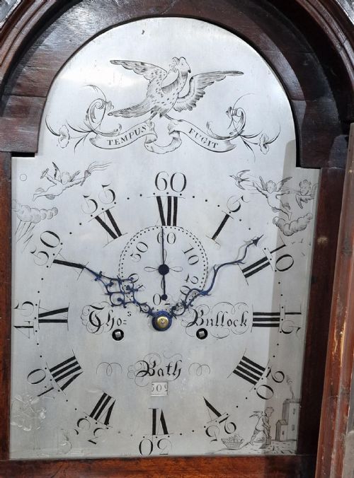 fig 1. Thomas Bullock, Bath Longcase Grandfather Clock