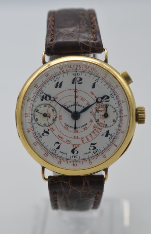 1930s Eberhard & Co, 18k Gold Chronograph