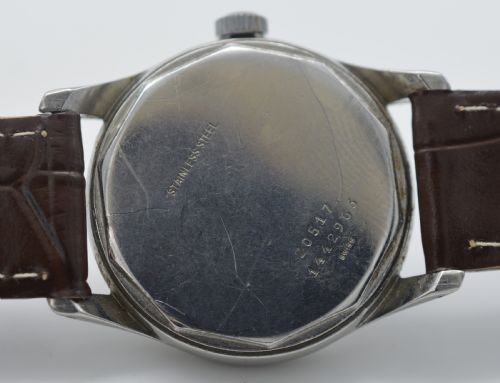 fig 1. 1949 Universal Geneve Stainless Steel Wristwatch