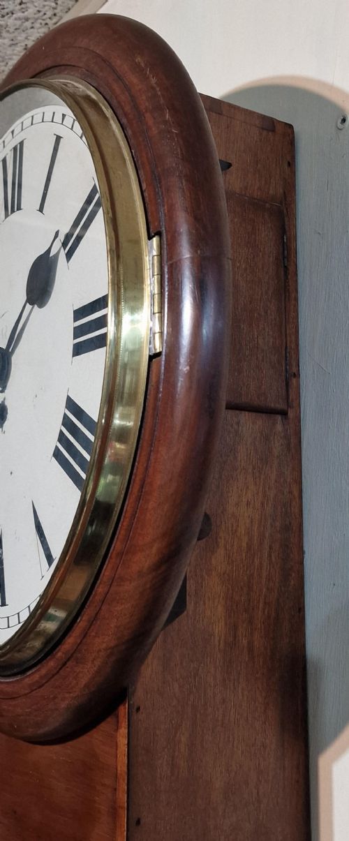 A GVR FUSEE DROP DIAL WALL CLOCK - ADDITIONAL PHOTO 5