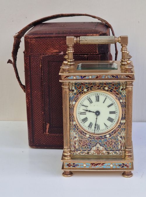 fig 1. A Superb Enamel Carriage Clock
