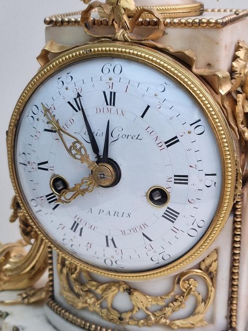 LOUIS GORET PARIS CALENDAR CLOCK - ADDITIONAL PHOTO 2
