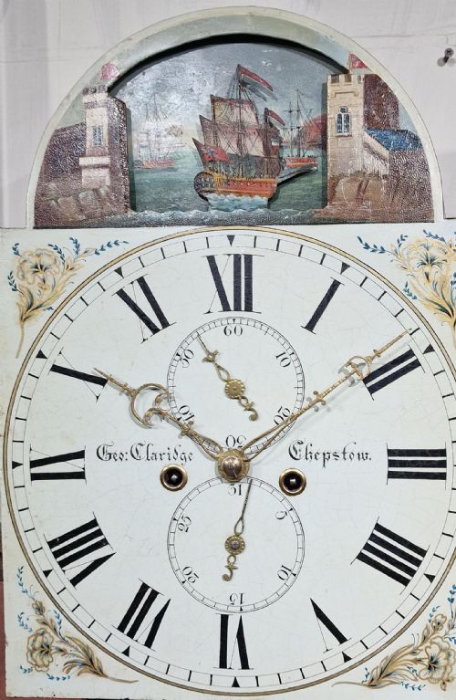 fig 1. George Claridge, Chepstow Rocking Ship Longcase Grandfather Clock