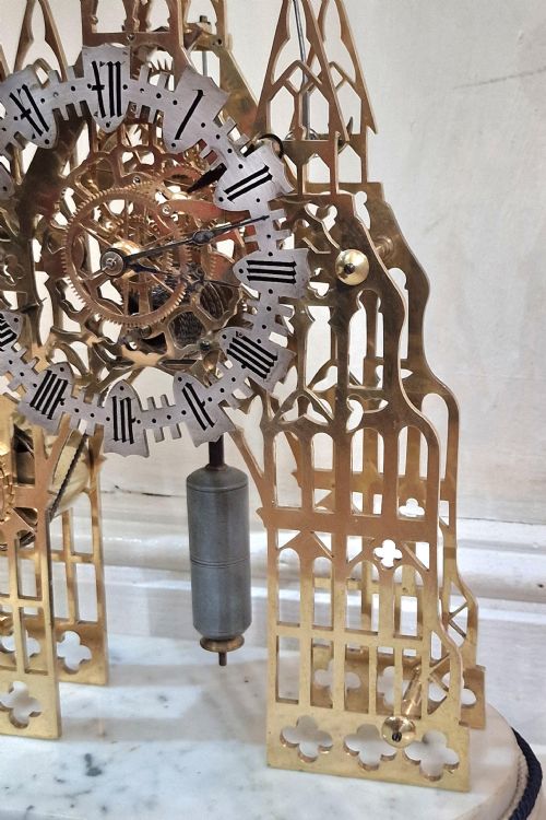 EDWIN DAVIS BRADFORD SKELETON CLOCK - ADDITIONAL PHOTO 5