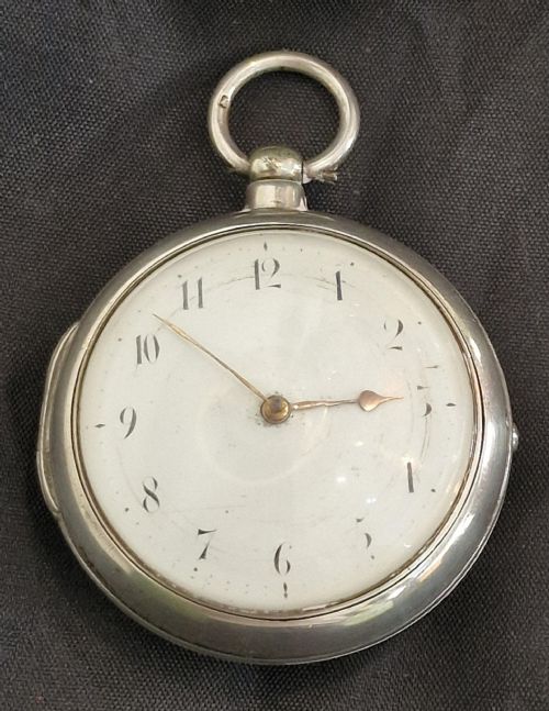 A GEORGIAN VERGE POCKET WATCH RENTNOR LONDON