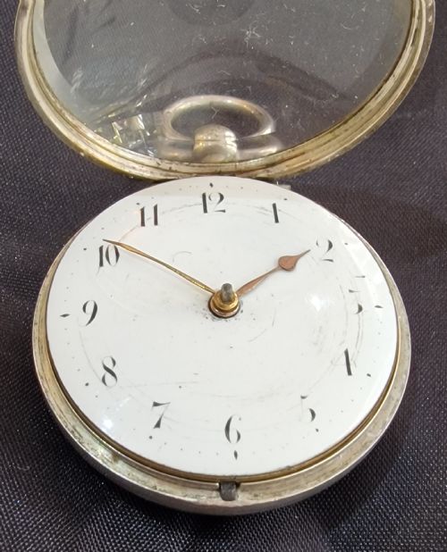 A GEORGIAN VERGE POCKET WATCH RENTNOR LONDON - ADDITIONAL PHOTO 2