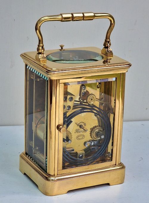 fig 1. A Striking & Repating Carriage Clock & Box