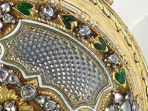 CHARLES LE ROY PARIS GOLD JEWELS QUARTER REPEATING POCKET WATCH - ADDITIONAL PHOTO 3