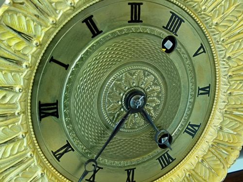 A FRENCH PORTICO CLOCK - ADDITIONAL PHOTO 2