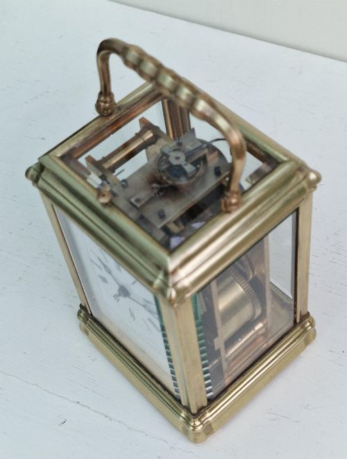 A FRENCH GORGE CASE STRIKING REPEATING CARRIAGE CLOCK - ADDITIONAL PHOTO 6