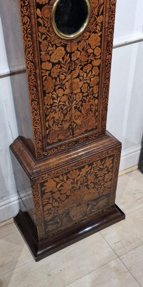 DAVID LESTOURGEON LONDON MONTH DURATION MARQUETRY LONGCASE GRANDFATHER CLOCK - ADDITIONAL PHOTO 1