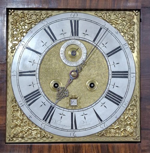 DAVID LESTOURGEON LONDON MONTH DURATION MARQUETRY LONGCASE GRANDFATHER CLOCK - ADDITIONAL PHOTO 3