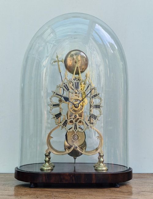 A Victorian Fusee Skeleton Clock