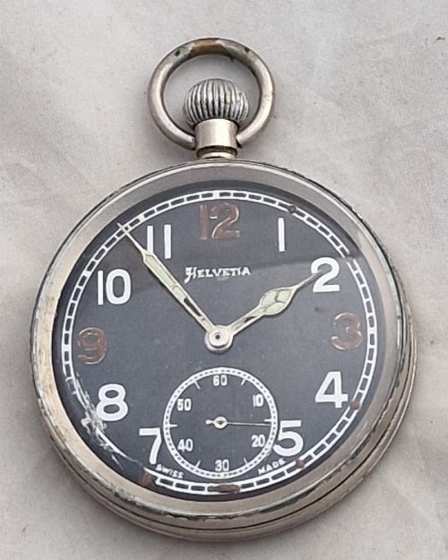 Helvetia Ww2 Military Pocket Watch