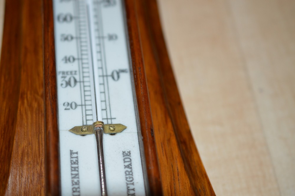 A Victorian carved aneroid barometer View II