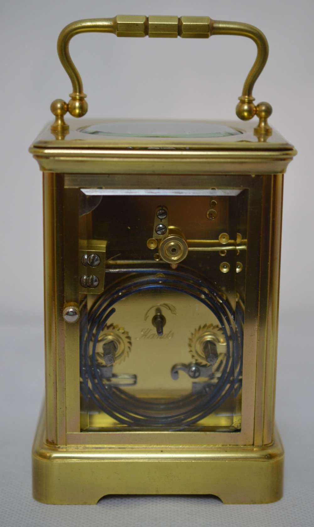 French Striking Carriage Clock, Goldsmiths, London View II
