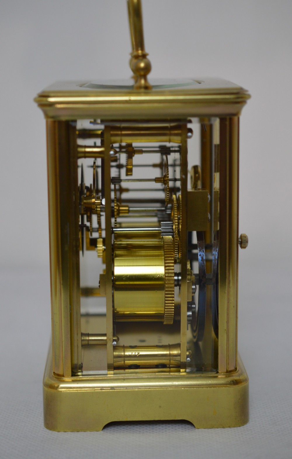 French Striking Carriage Clock, Goldsmiths, London View III