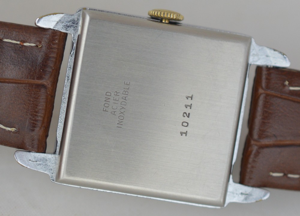1950s Bieri Watch 'tank' Style Wristwatch View III
