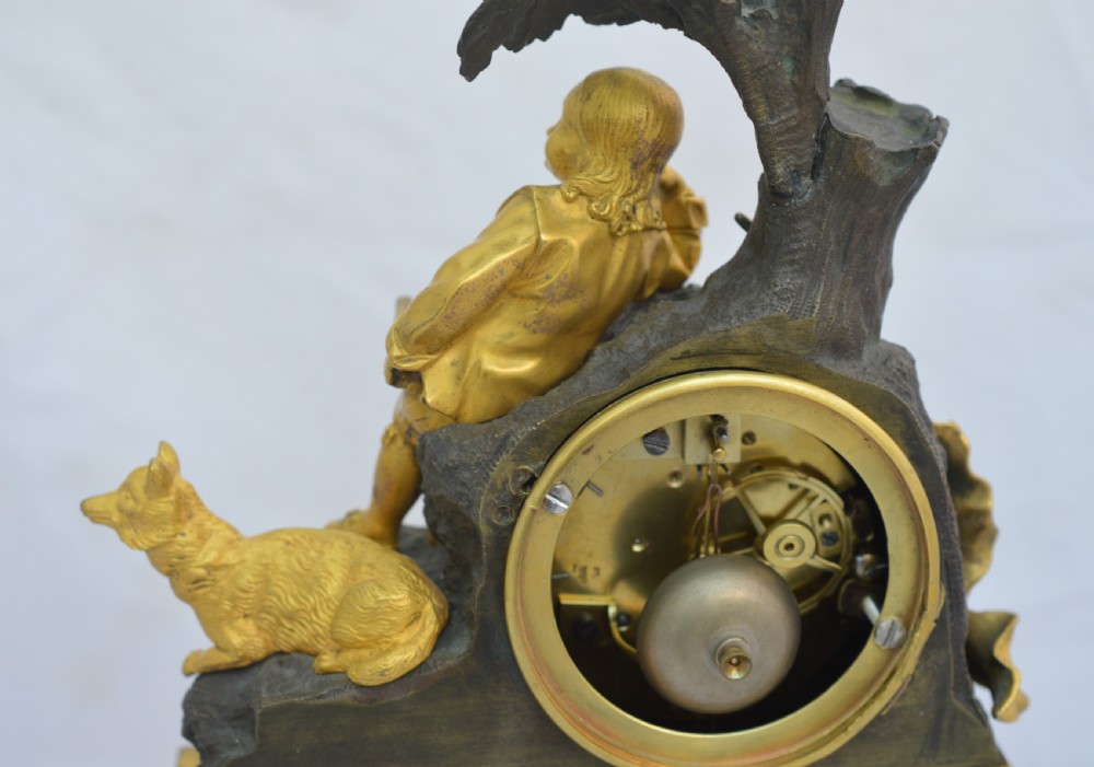 French Gilt Bronze Figural Mantel Clock View III