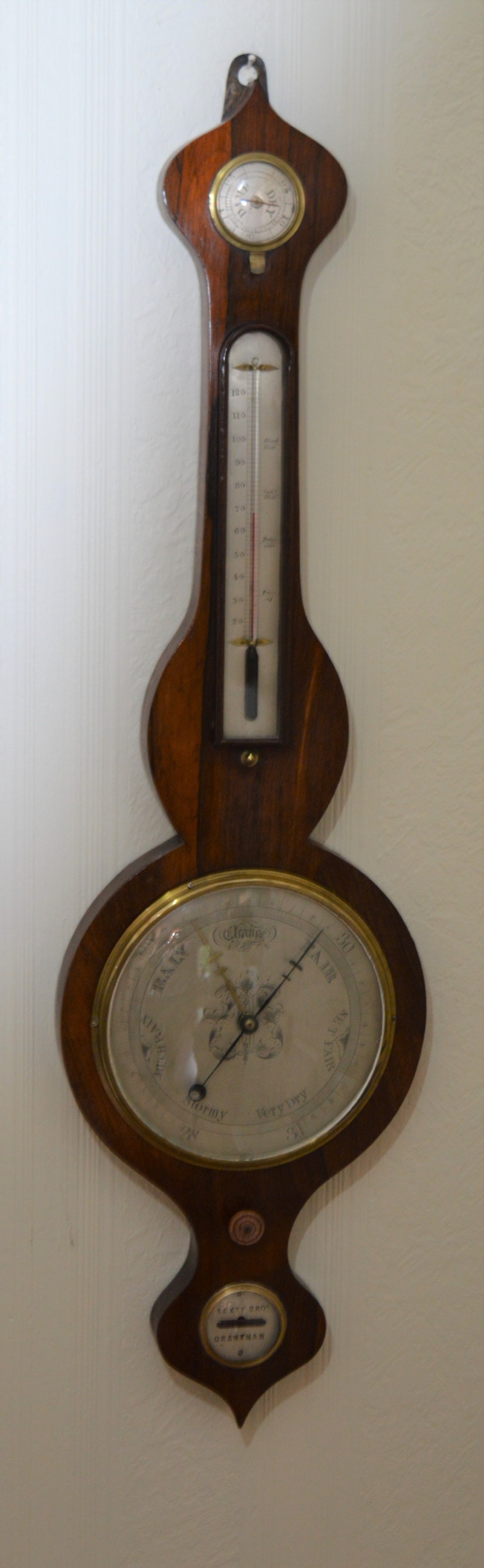 Victorian Mercury Barometer Sexty Bros, Grantham