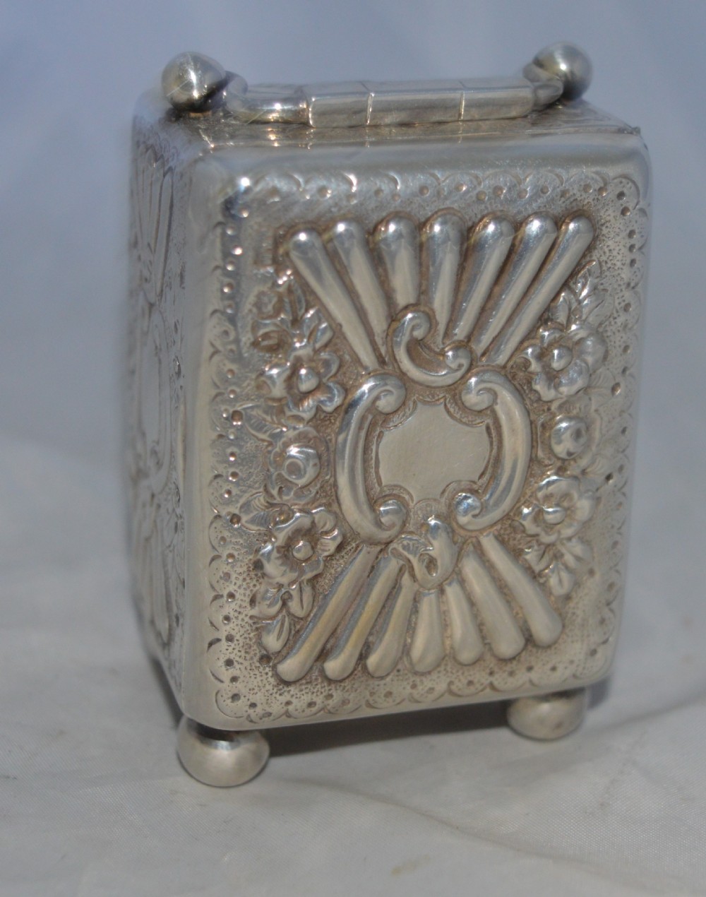 Victorian Silver 1894 Small Carriage Clock View II