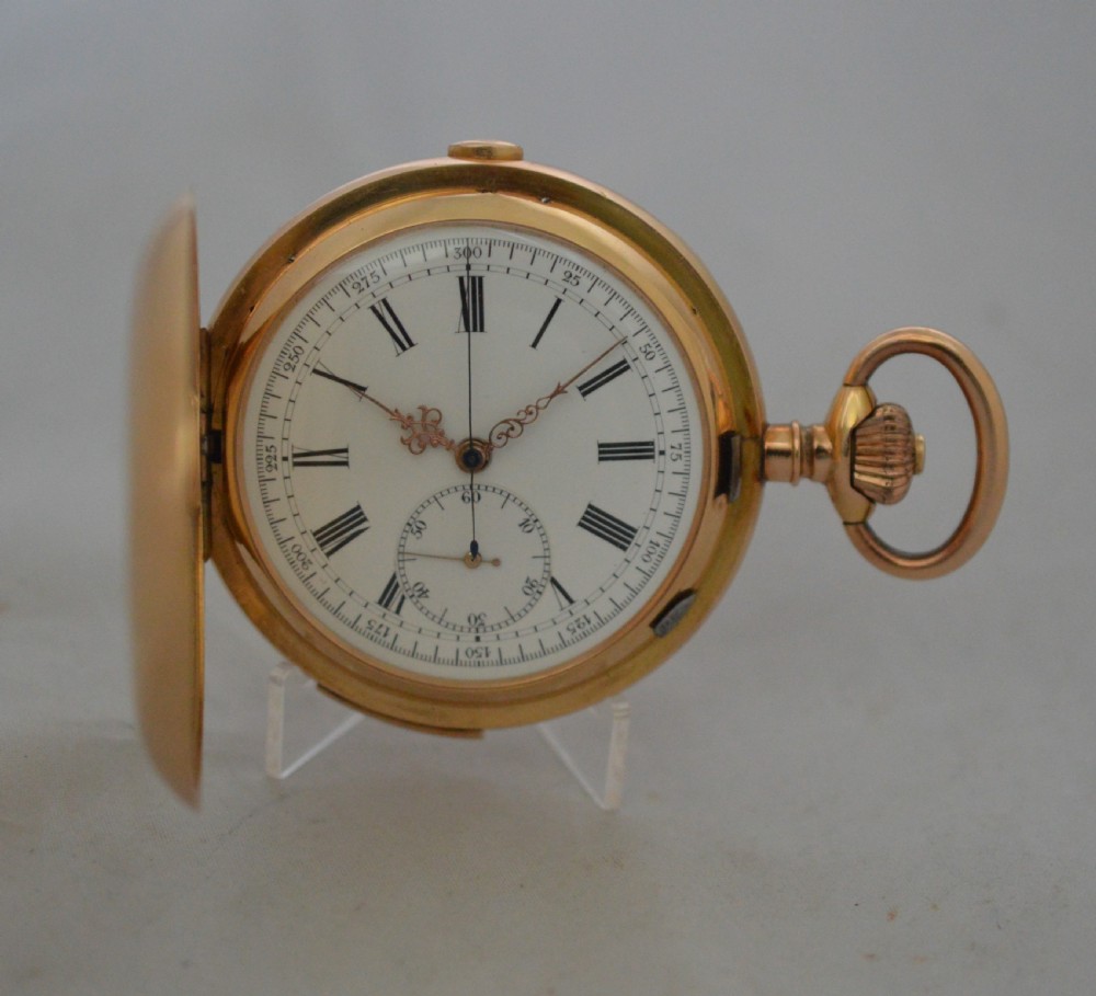 18k Gold quarter Repeating Chronograph Pocket Watch