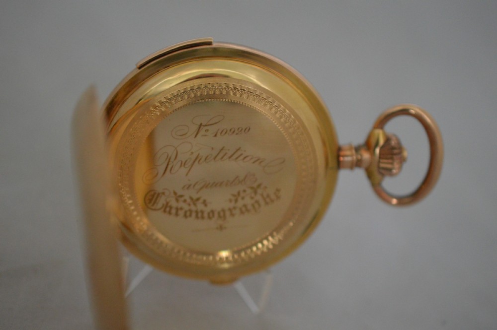 18k Gold quarter Repeating Chronograph Pocket Watch View III