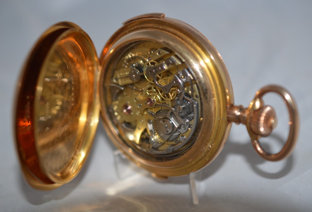 18k Gold quarter Repeating Chronograph Pocket Watch View V